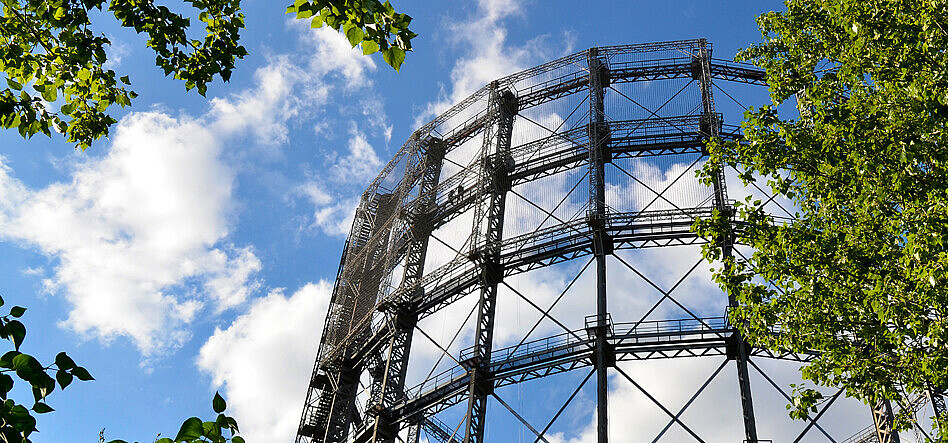 old gasometer on EUREF Campus