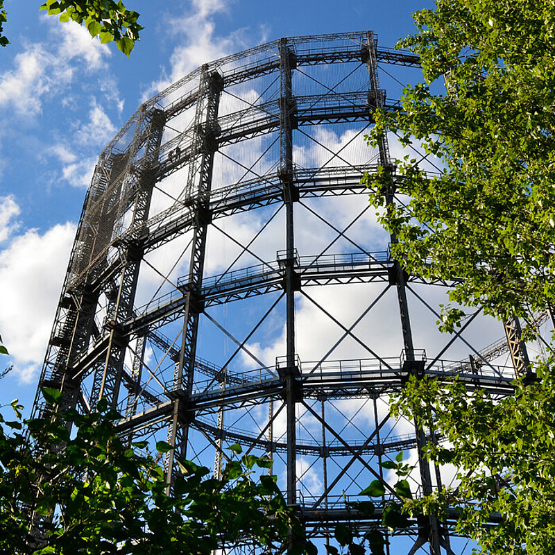 old gasometer on EUREF Campus