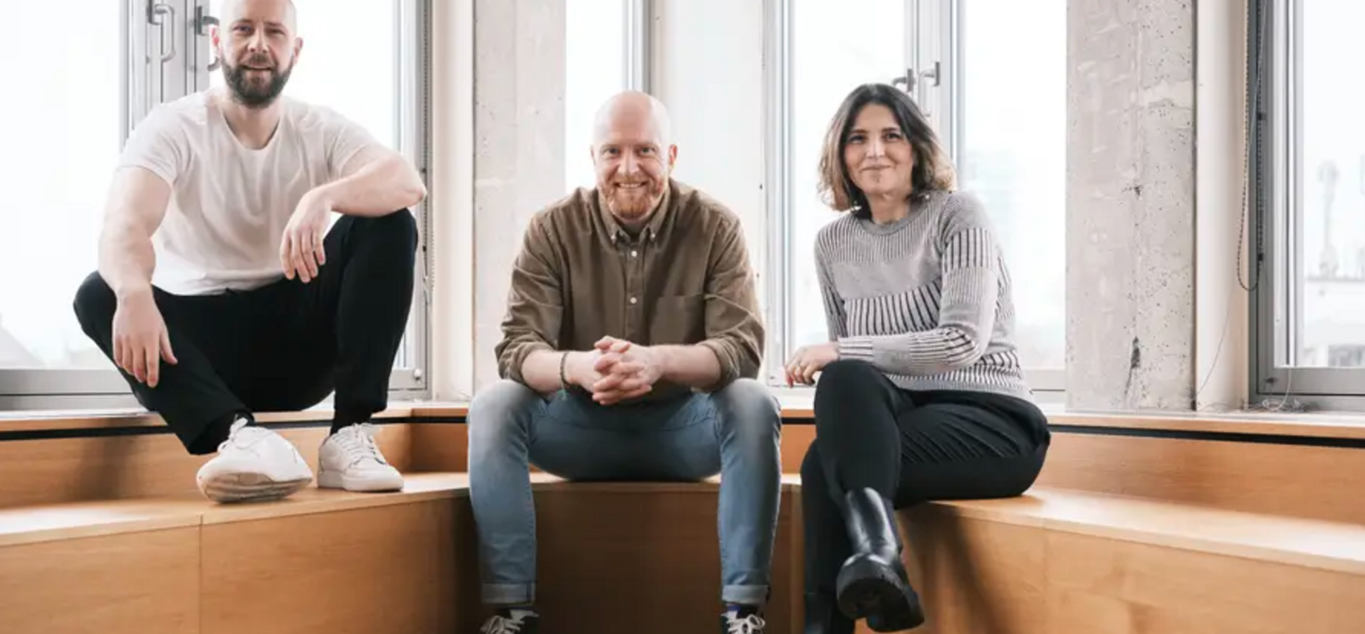 The WALLROUND founders: Lukas Steinhilber (CEO), Henning von Oesen (MD) and Tatiana Wotzasek (CPO)