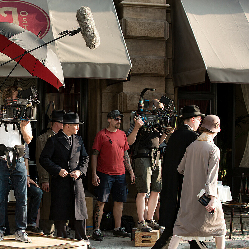 A scene from Babylon Berlin shot on location in Berlin.